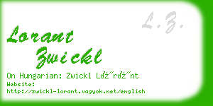 lorant zwickl business card